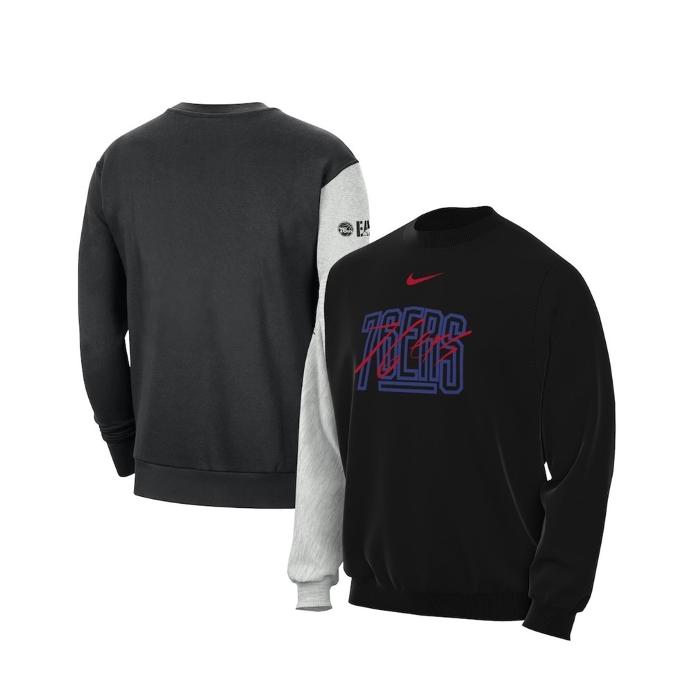 Nike Philadelphia 76ers Sweatshirt Mens Medium Courtside Versus NBA Crewneck NEW